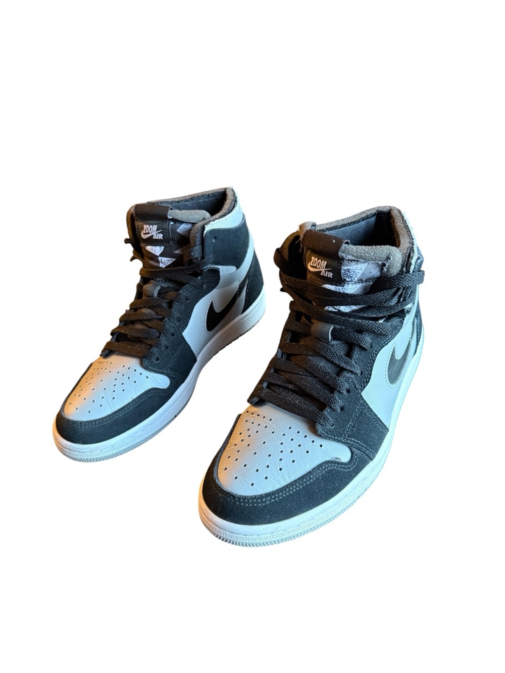 Air Jordan 1 Zoom CMFT Black Light Smoke Grey High Top Sneakers Men’s Size 7.5